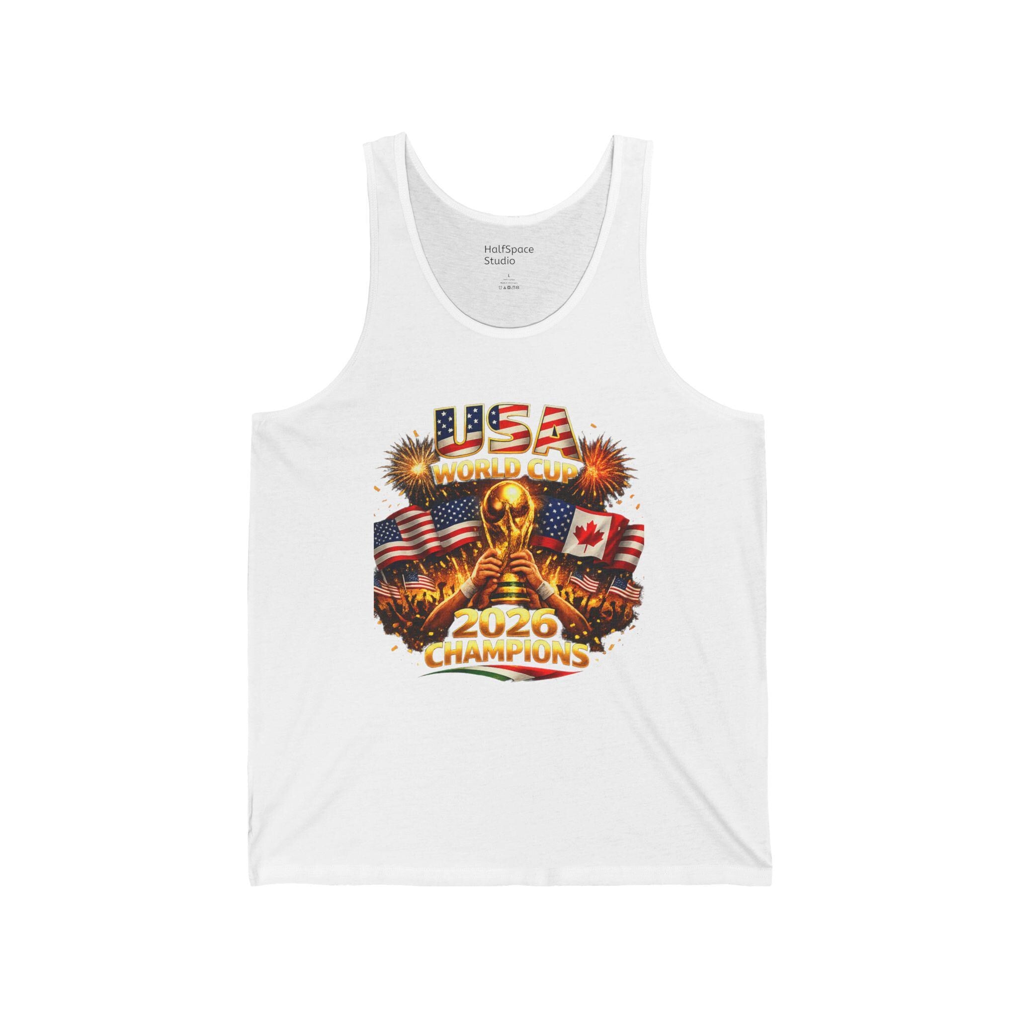 USA Champions 2026 World Cup Soccer Tank | American Canadian Flags