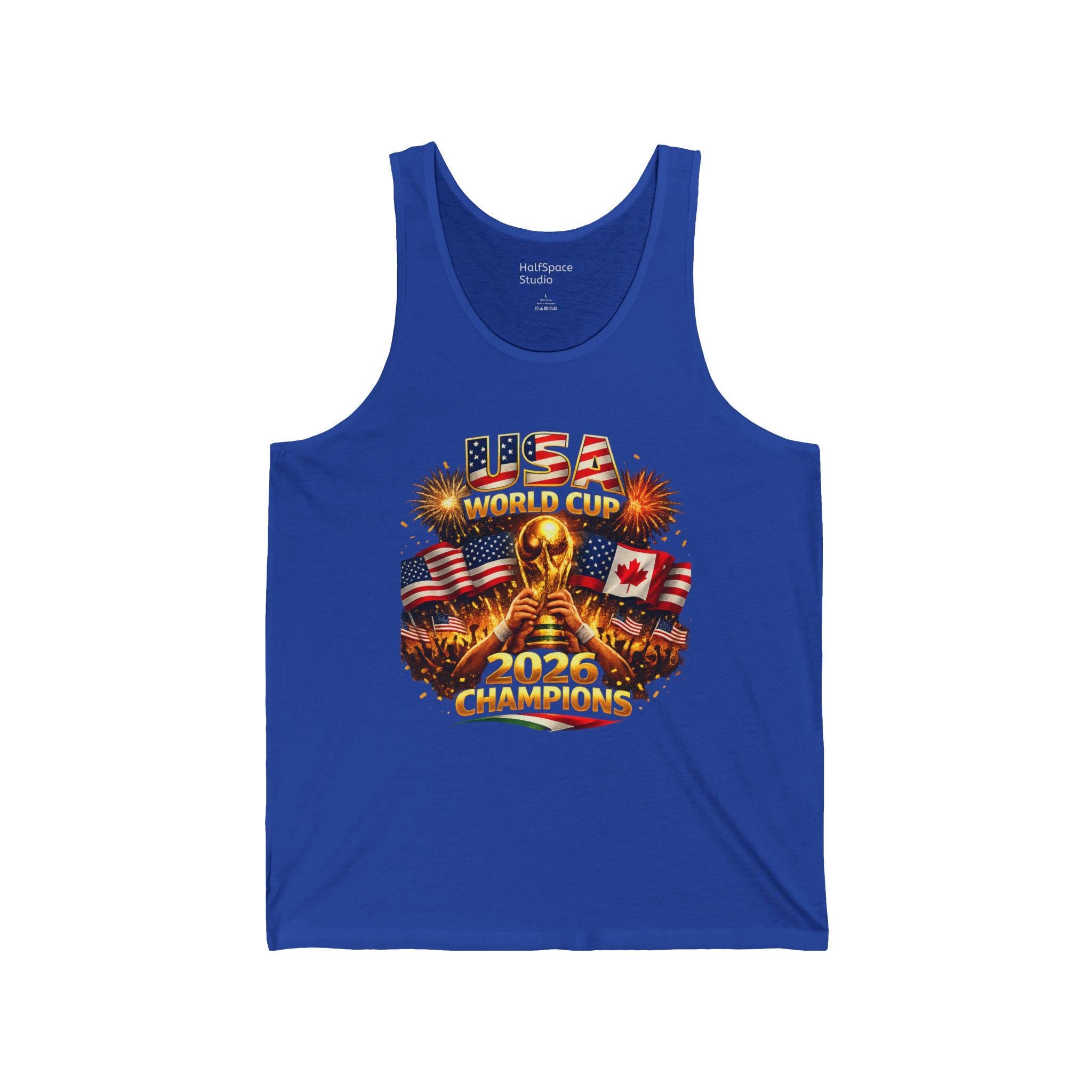 USA Champions 2026 World Cup Soccer Tank | American Canadian Flags