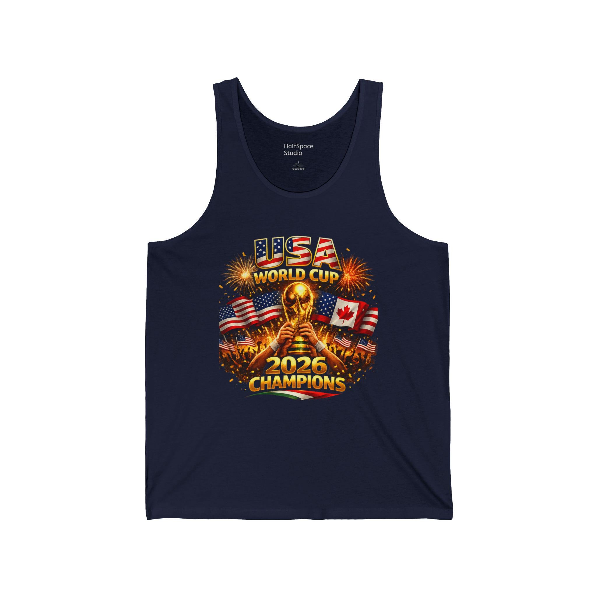 USA Champions 2026 World Cup Soccer Tank | American Canadian Flags