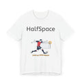 HalfSpace Soccer Player T-Shirt | Lock In Your Goals design