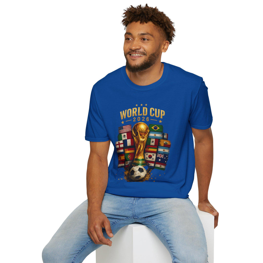 World Cup 2026 Trophy and Flags T-Shirt | Soccer Tournament Tee | Football/Soccer Fans