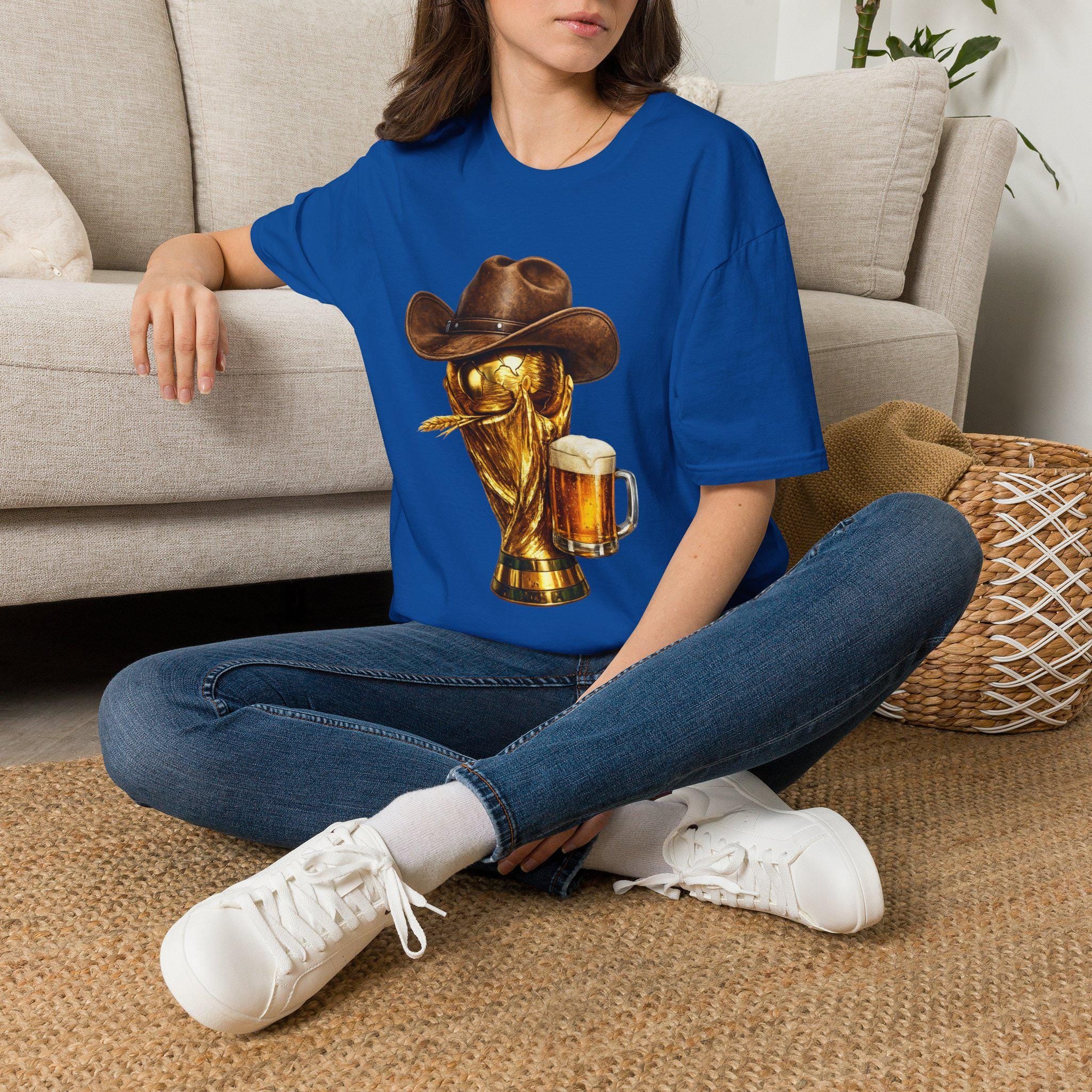 Cowboy Soccer Beer T-Shirt | Western Trophy Graphic Tee