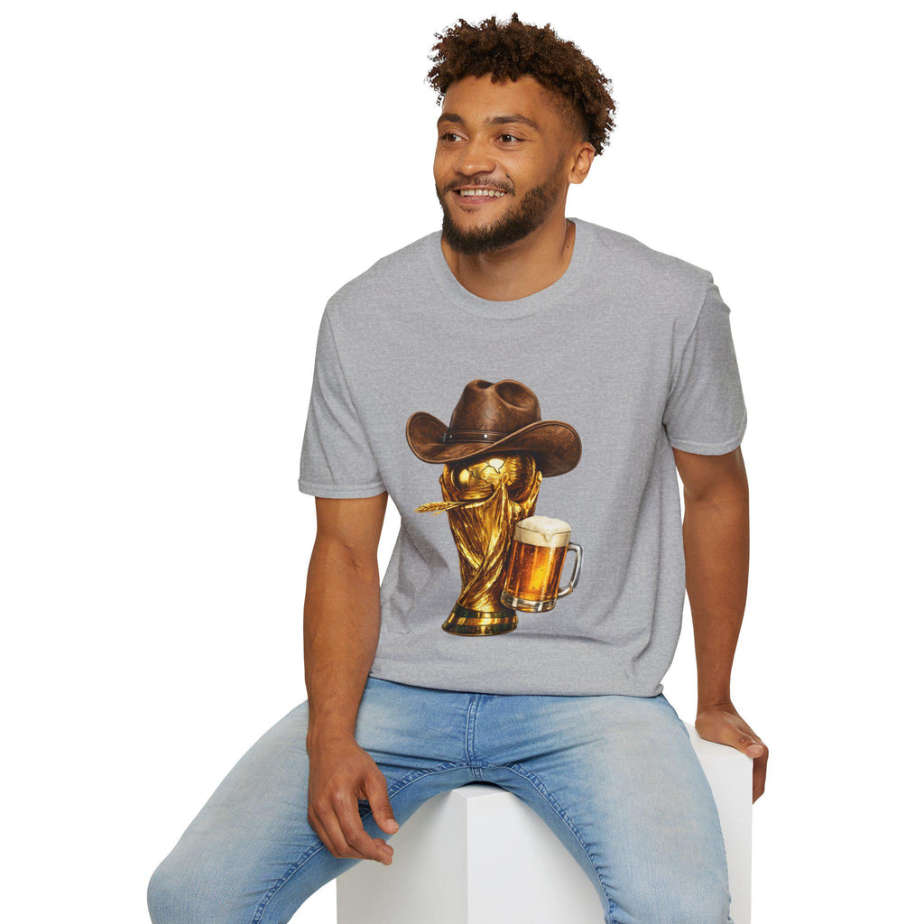 Cowboy Soccer Beer T-Shirt | Western Trophy Graphic Tee