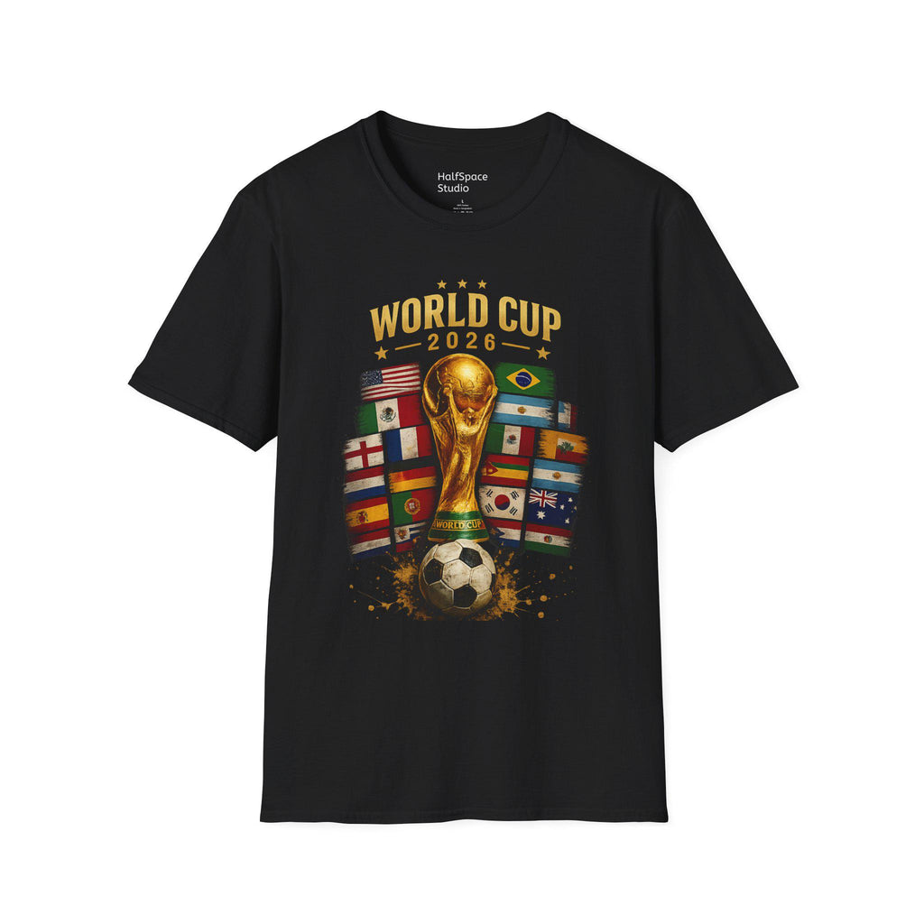 World Cup 2026 Trophy and Flags T-Shirt | Soccer Tournament Tee | Football/Soccer Fans
