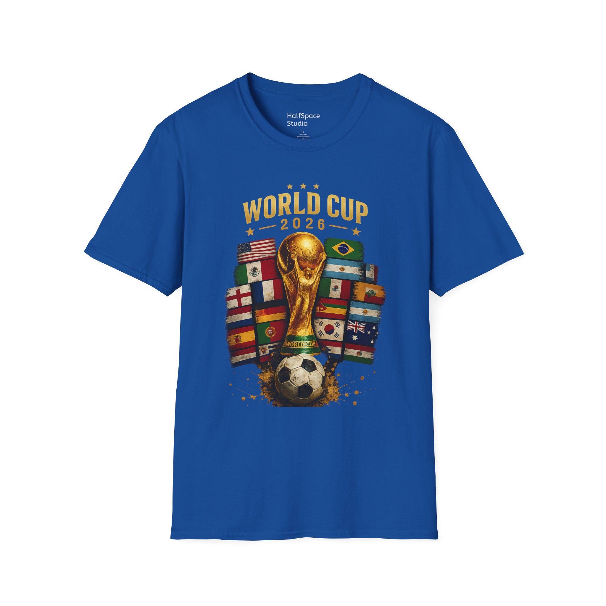World Cup 2026 Trophy and Flags T-Shirt | Soccer Tournament Tee | Football/Soccer Fans