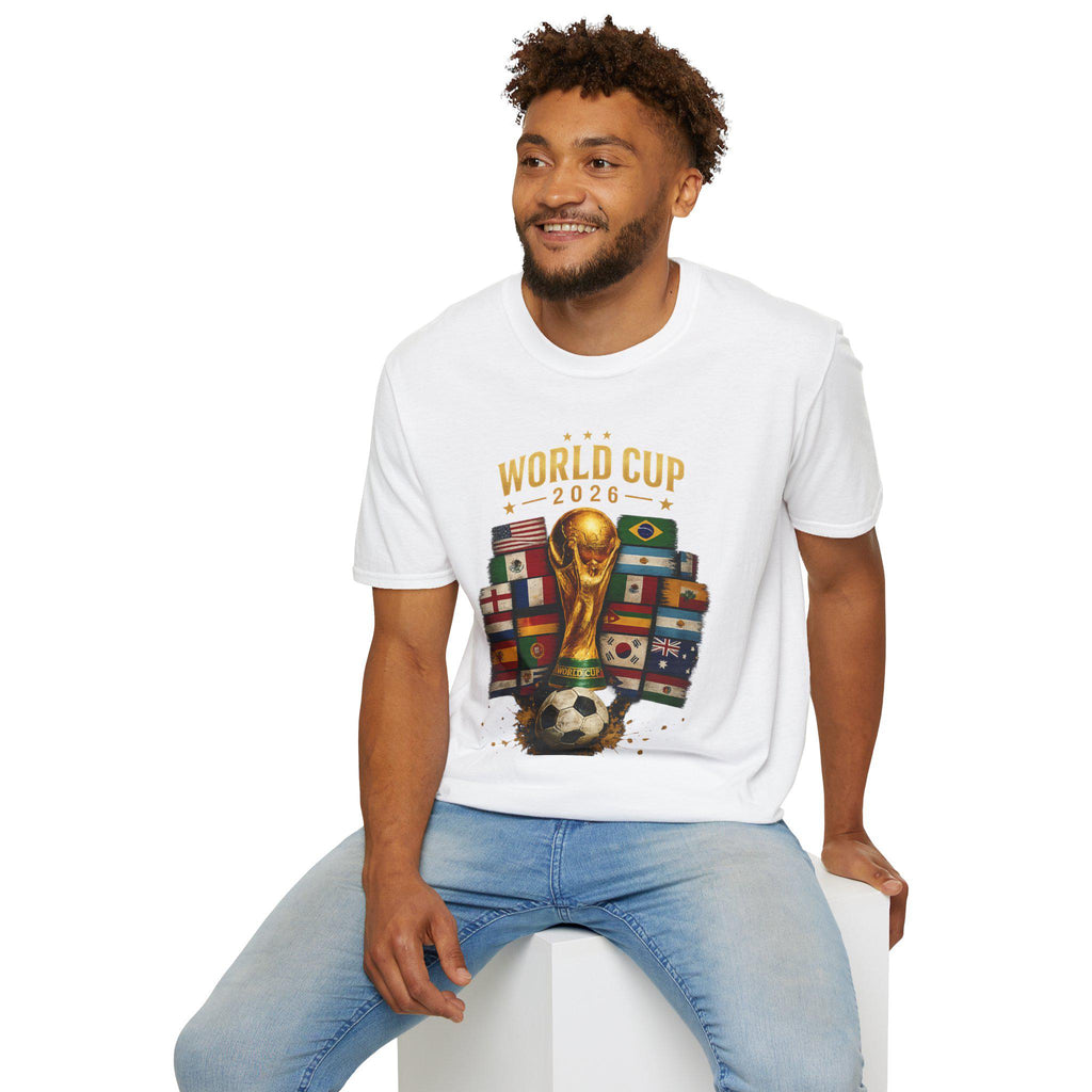World Cup 2026 Trophy and Flags T-Shirt | Soccer Tournament Tee | Football/Soccer Fans