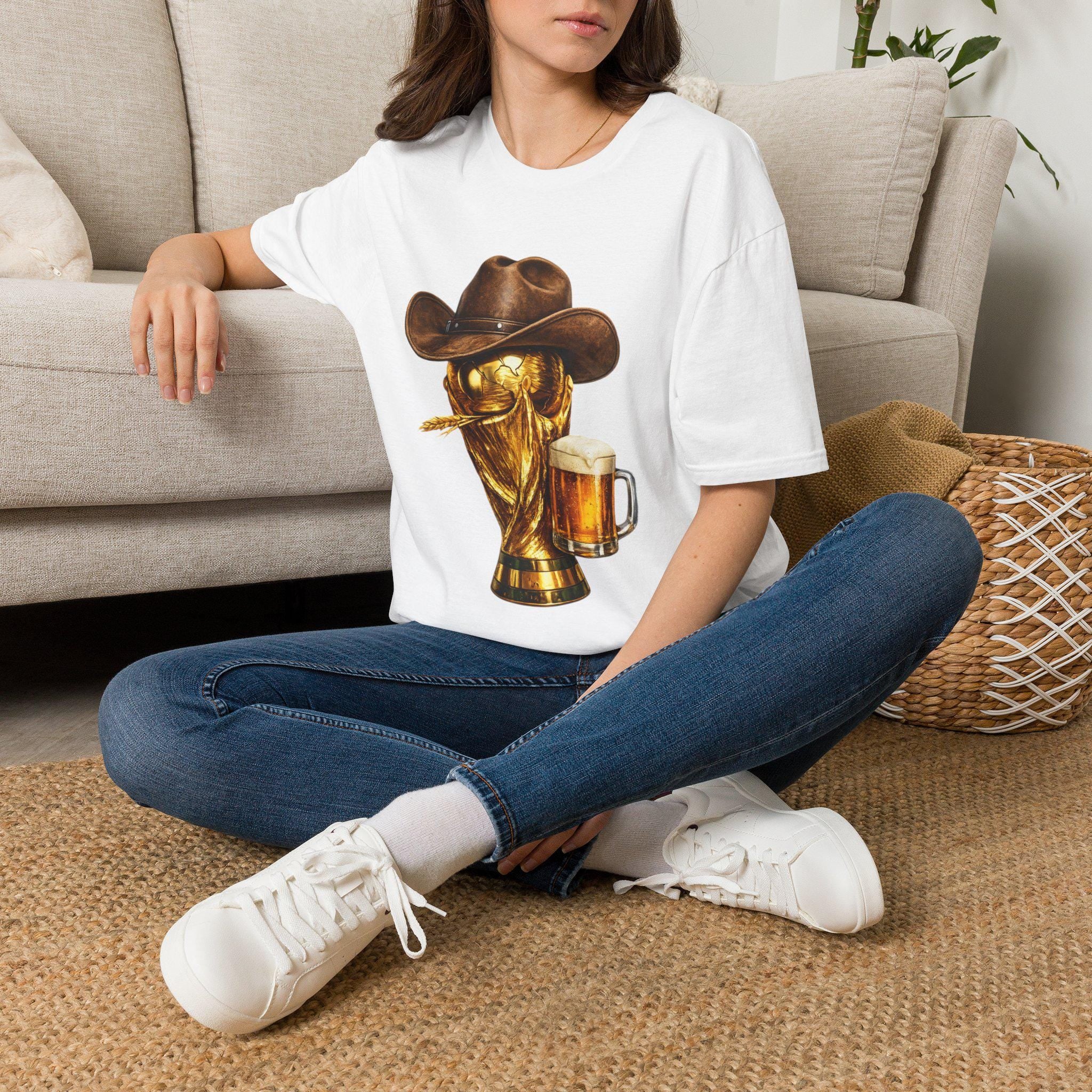 Cowboy Soccer Beer T-Shirt | Western Trophy Graphic Tee