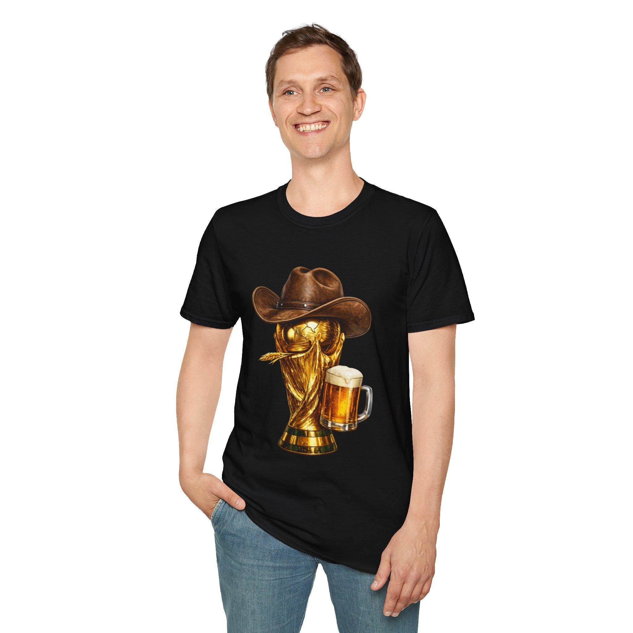 Cowboy Soccer Beer T-Shirt | Western Trophy Graphic Tee