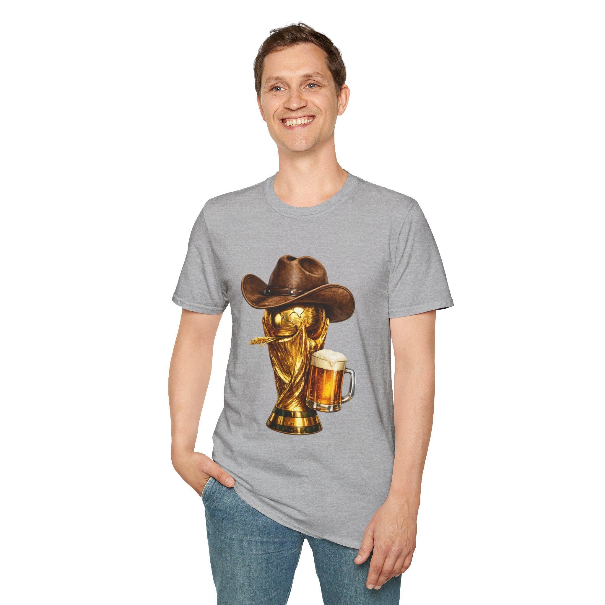 Cowboy Soccer Beer T-Shirt | Western Trophy Graphic Tee