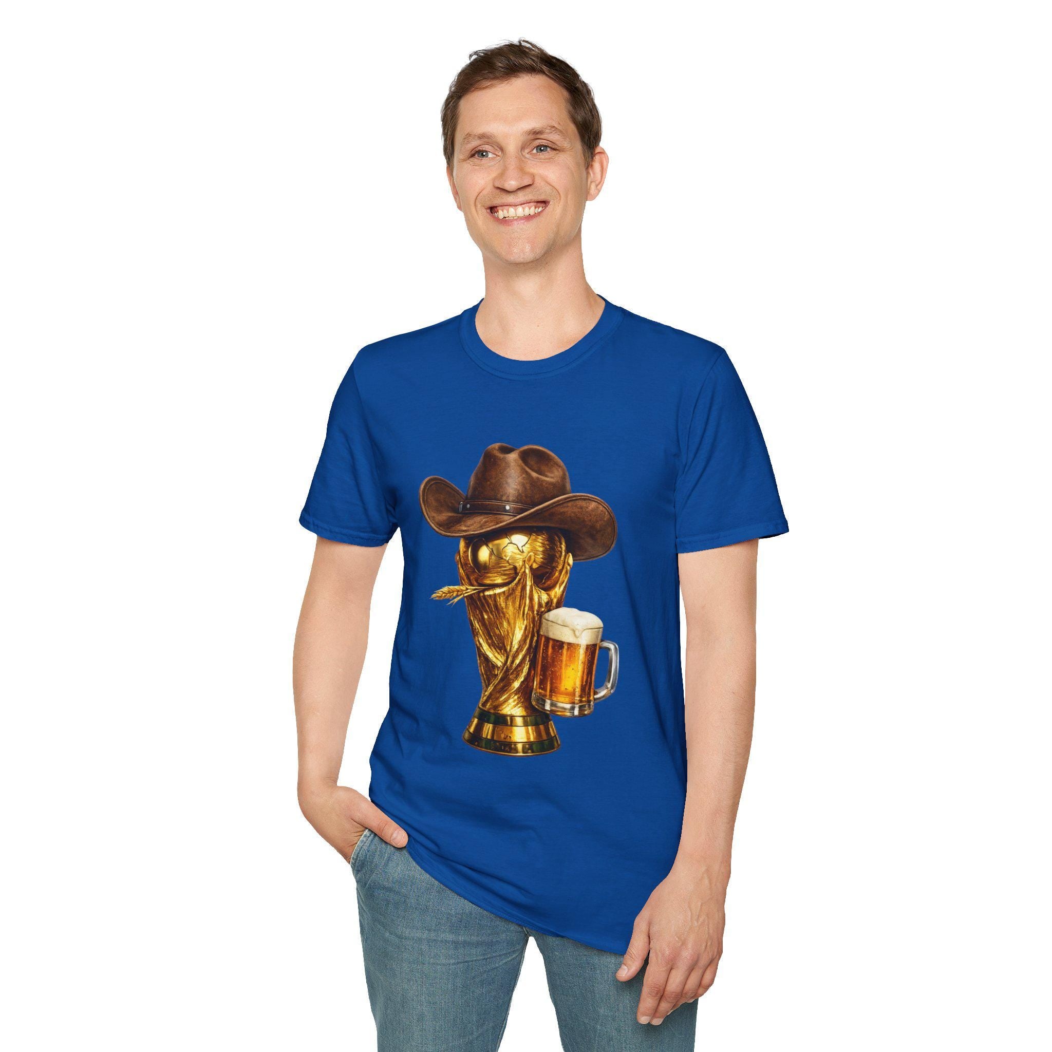 Cowboy Soccer Beer T-Shirt | Western Trophy Graphic Tee