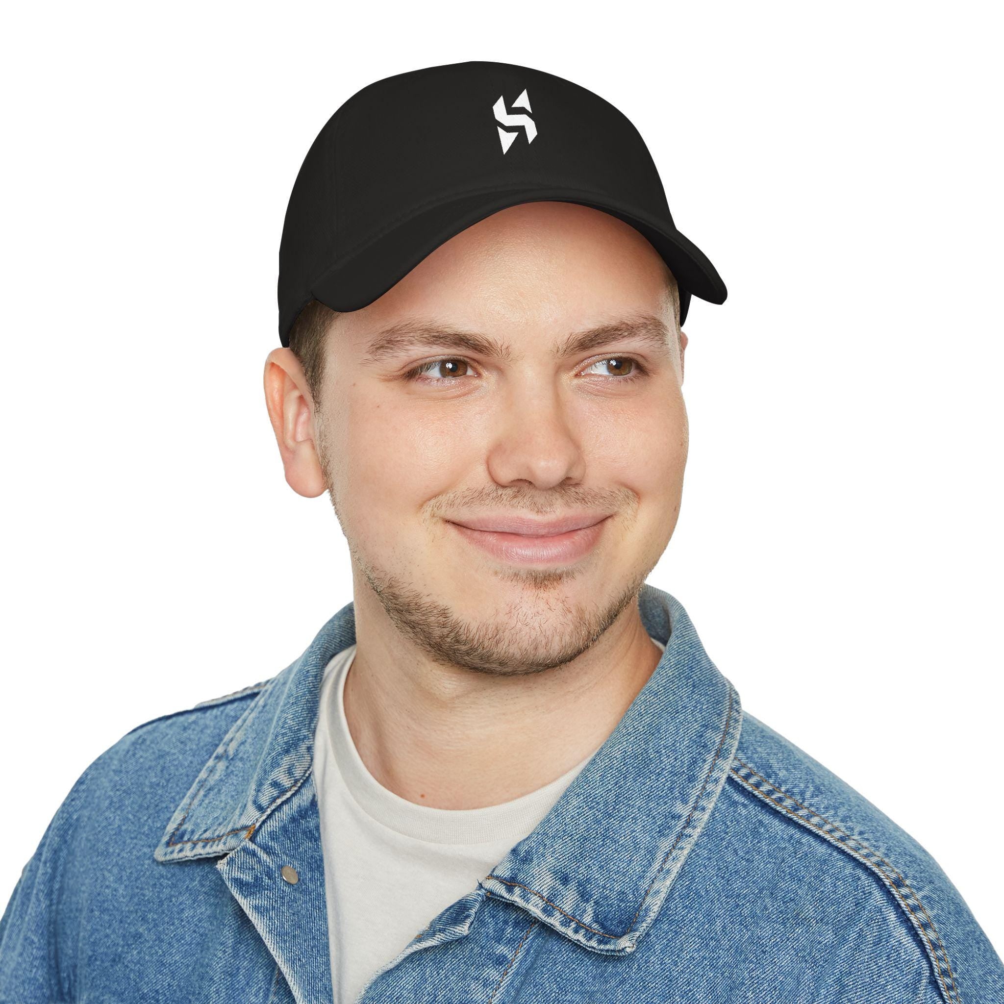 Geometric HS Logo Baseball Cap | Minimal Embroidered Hat | HalfSpaceStudio