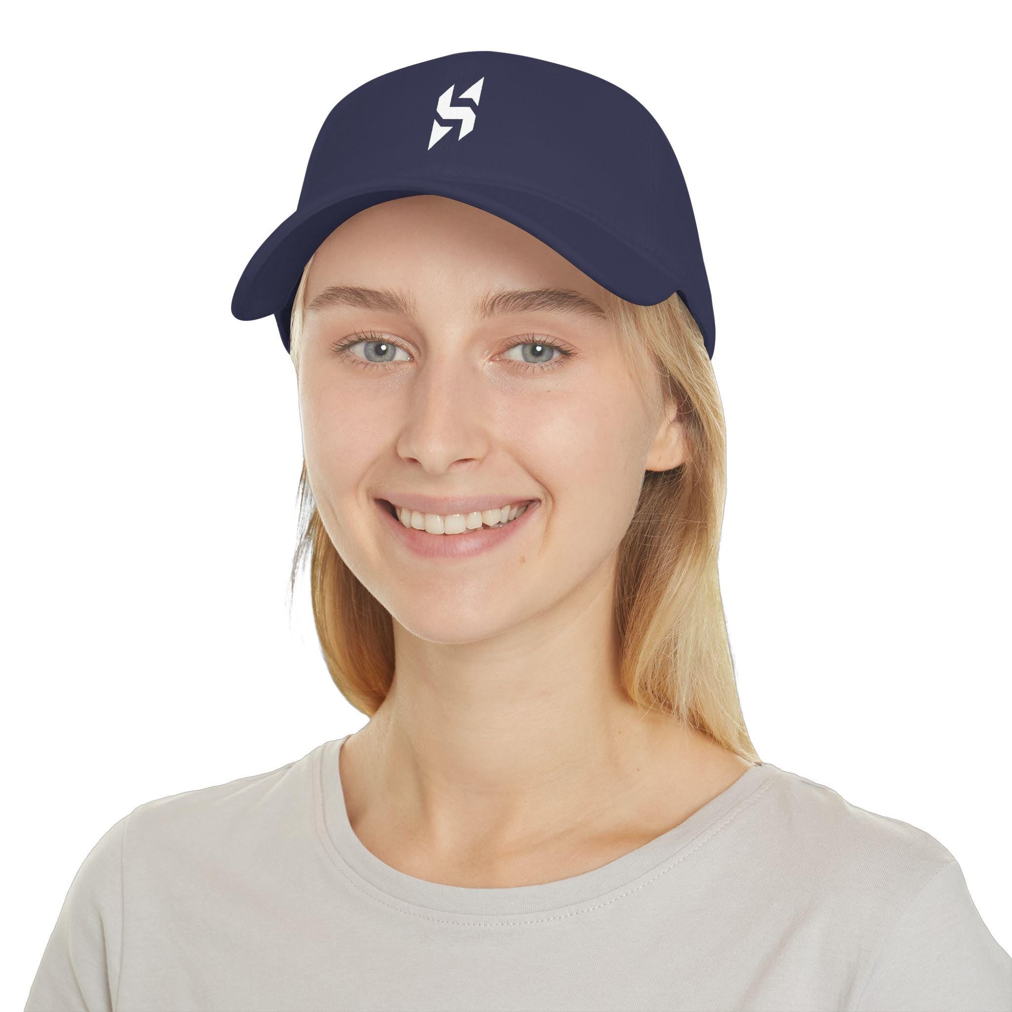 Geometric HS Logo Baseball Cap | Minimal Embroidered Hat | HalfSpaceStudio