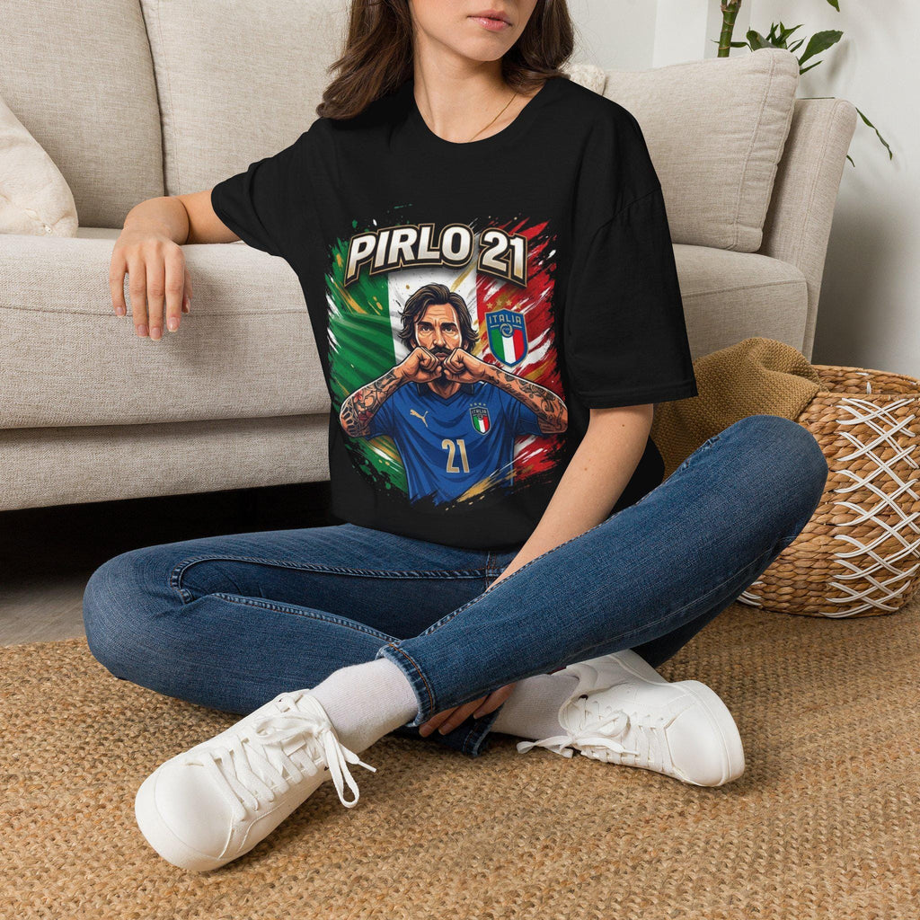 Pirlo 21 Italy Football T-Shirt | Italian Soccer Legend Graphic Tee