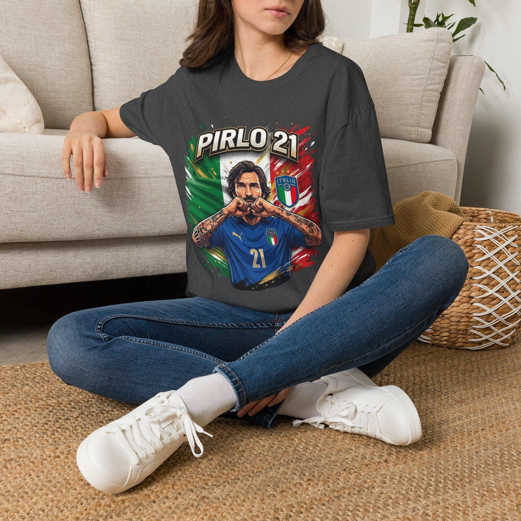Pirlo 21 Italy Football T-Shirt | Italian Soccer Legend Graphic Tee