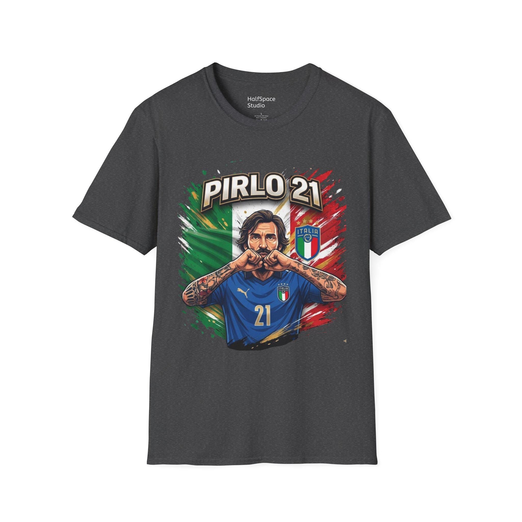 Pirlo 21 Italy Football T-Shirt | Italian Soccer Legend Graphic Tee