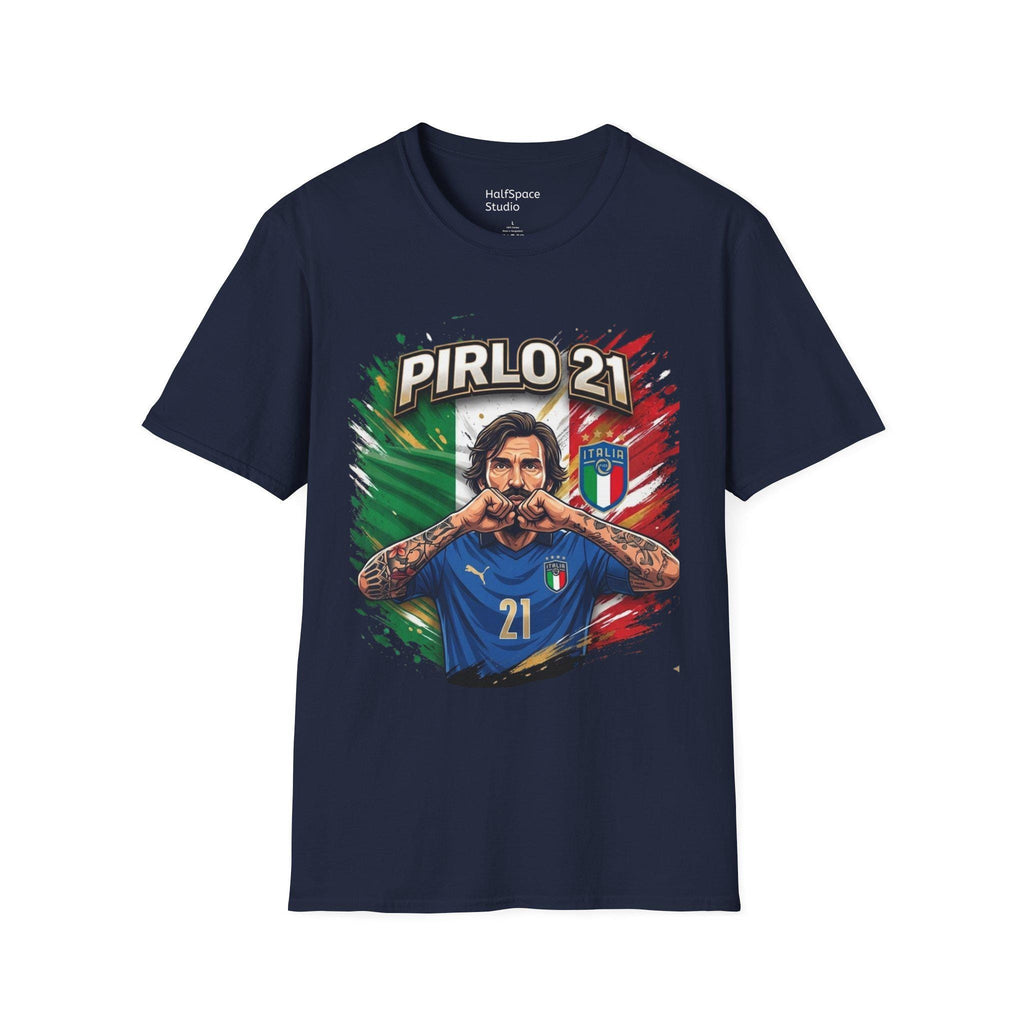 Pirlo 21 Italy Football T-Shirt | Italian Soccer Legend Graphic Tee