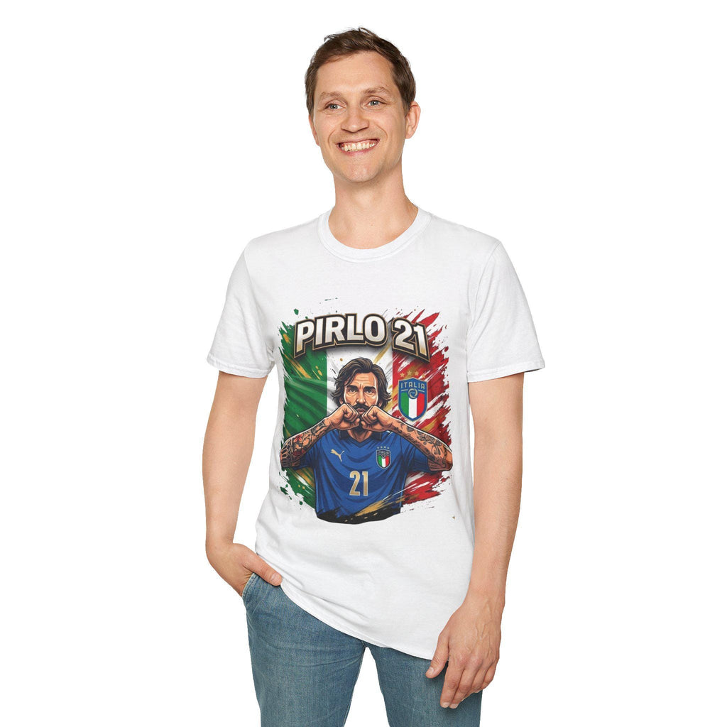 Pirlo 21 Italy Football T-Shirt | Italian Soccer Legend Graphic Tee