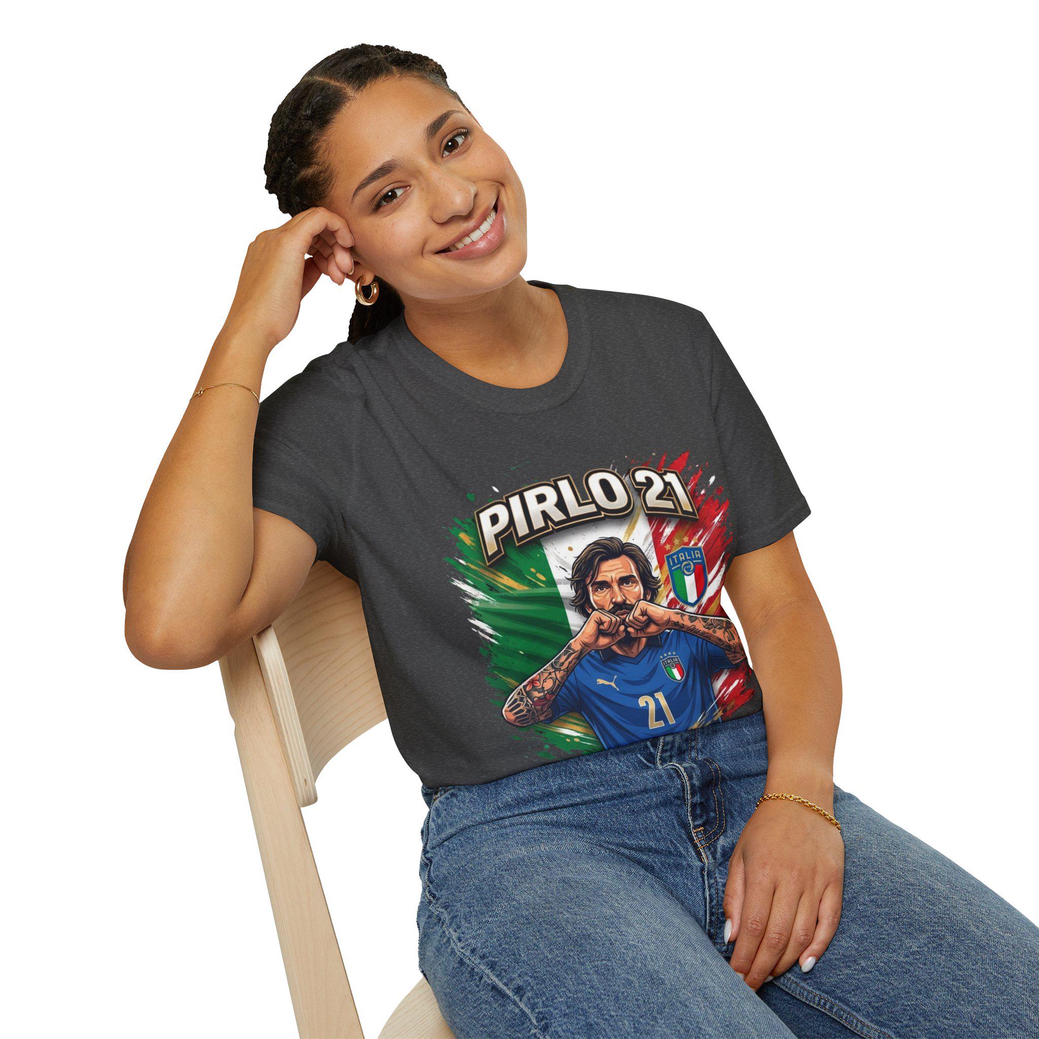 Pirlo 21 Italy Football T-Shirt | Italian Soccer Legend Graphic Tee