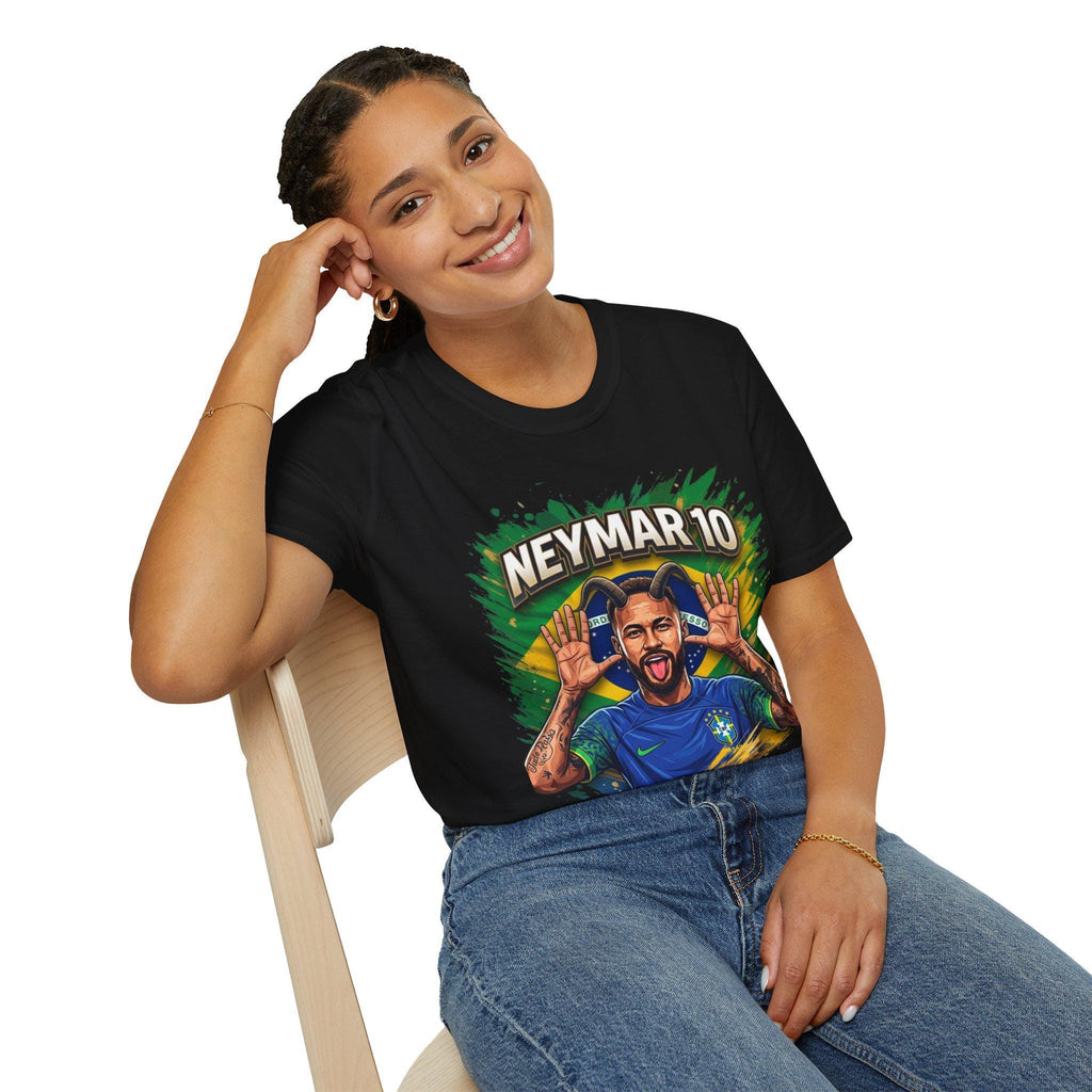 Neymar 10 Graphic T-Shirt | Brazil Football Legend Soccer Tee