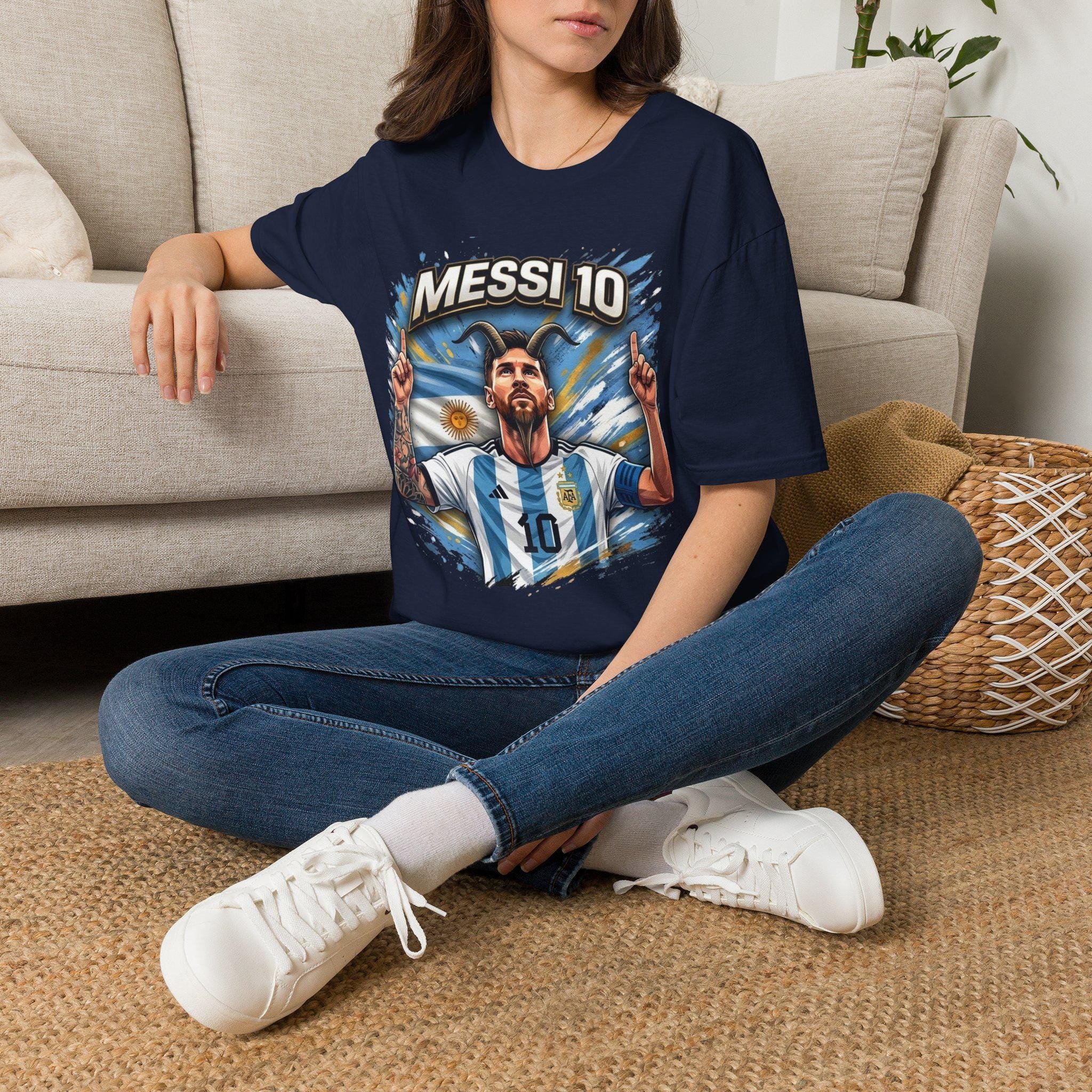 Messi 10 Portrait shirt | Soccer/Football Legend Lionel Messi Tee