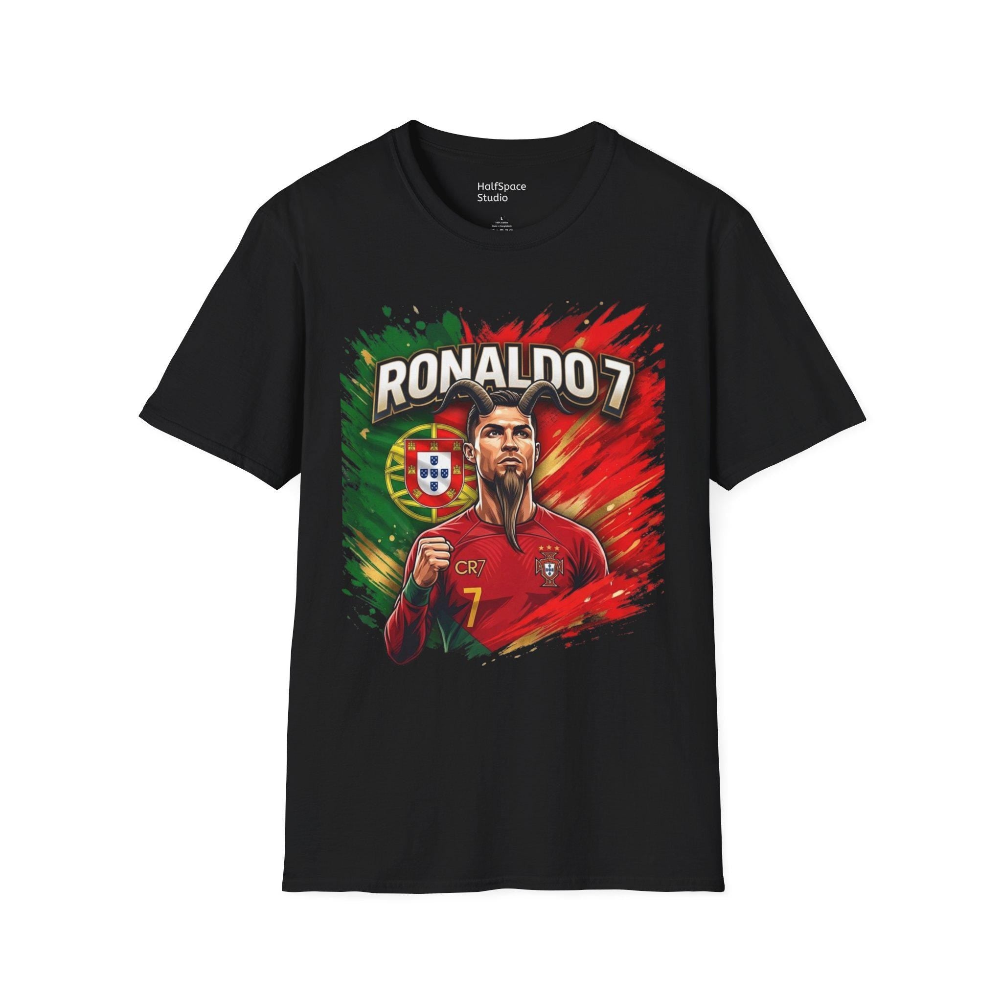 Ronaldo 7 Portrait T-Shirt | Portugal Soccer/Football Legend Tee