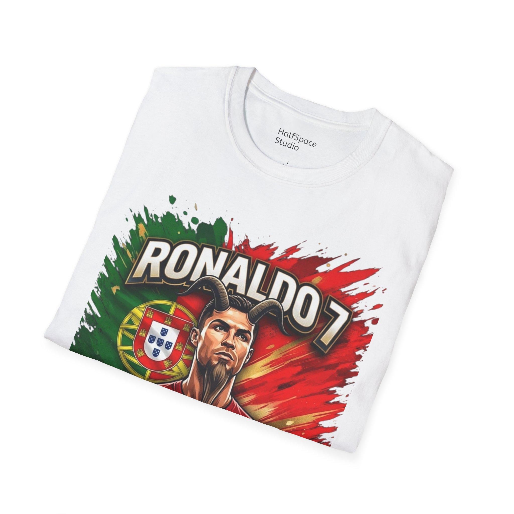 Ronaldo 7 Portrait T-Shirt | Portugal Soccer/Football Legend Tee