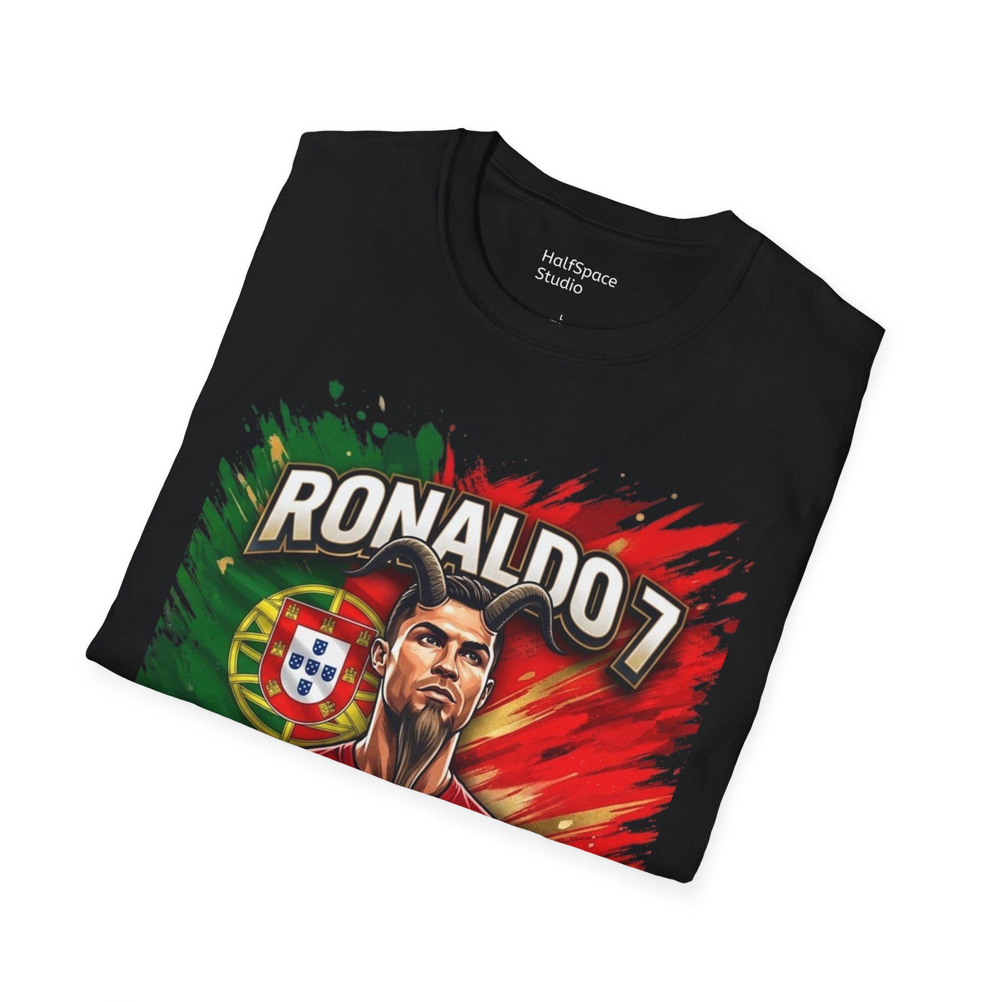Ronaldo 7 Portrait T-Shirt | Portugal Soccer/Football Legend Tee