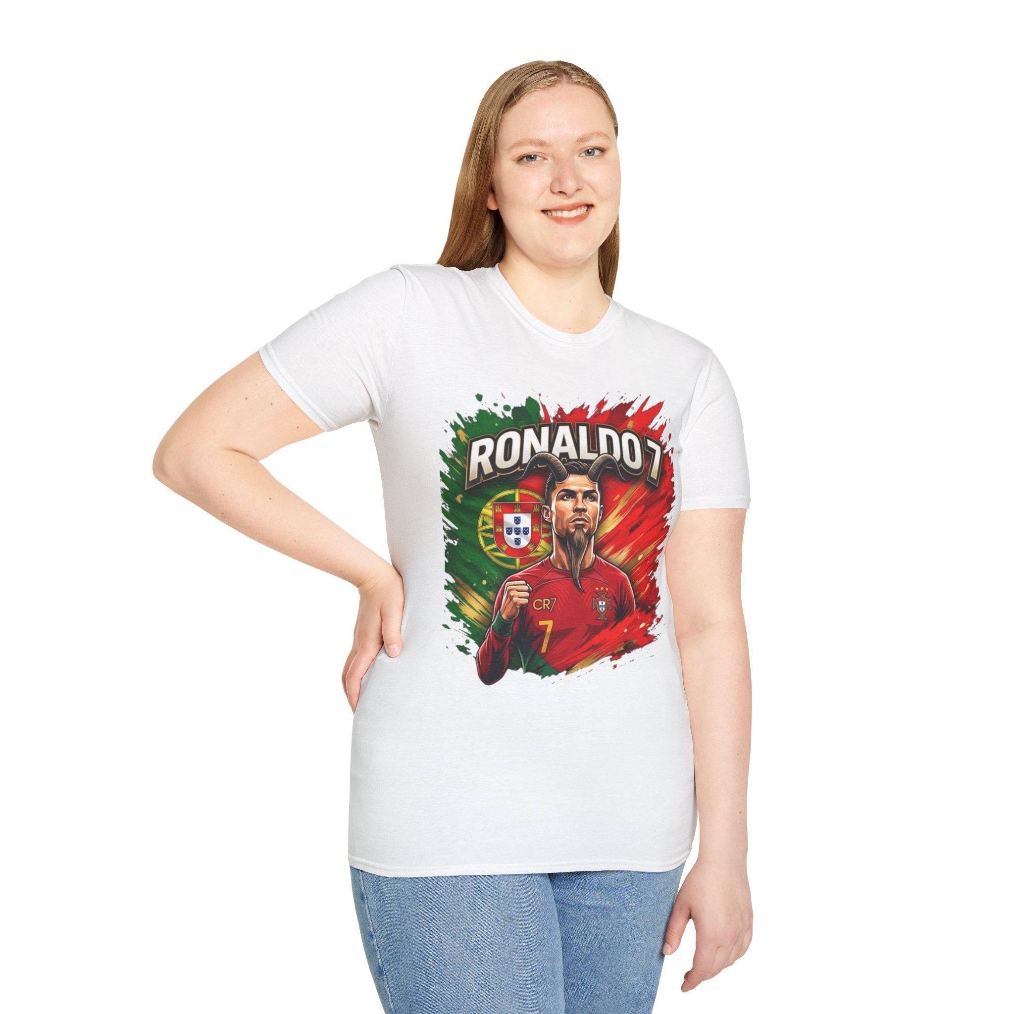 Ronaldo 7 Portrait T-Shirt | Portugal Soccer/Football Legend Tee
