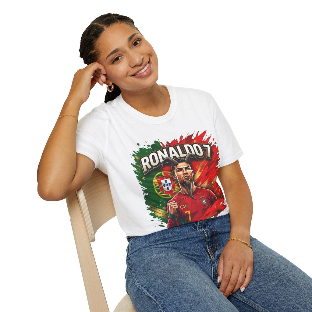 Ronaldo 7 Portrait T-Shirt | Portugal Soccer/Football Legend Tee