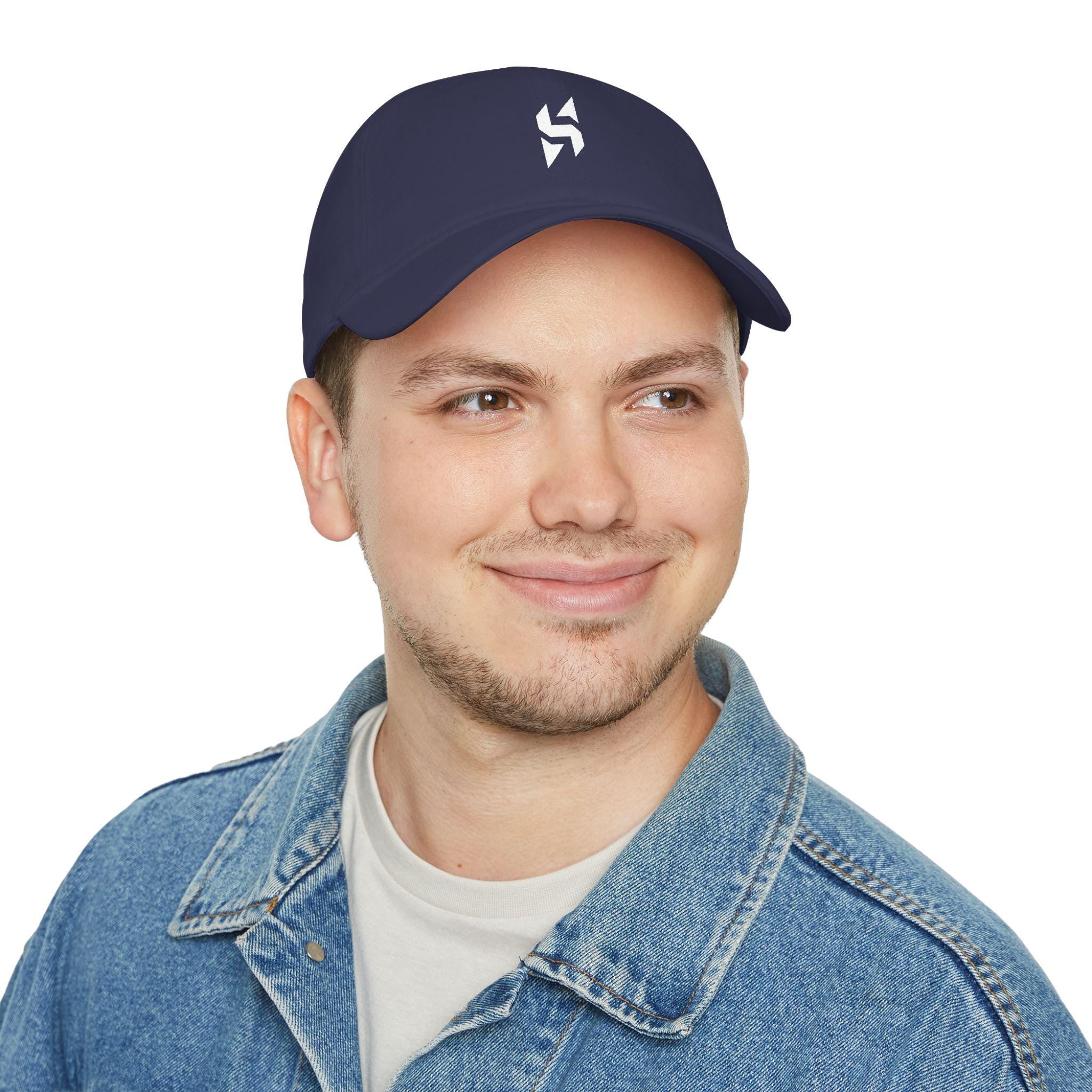 Geometric HS Logo Baseball Cap | Minimal Embroidered Hat | HalfSpaceStudio