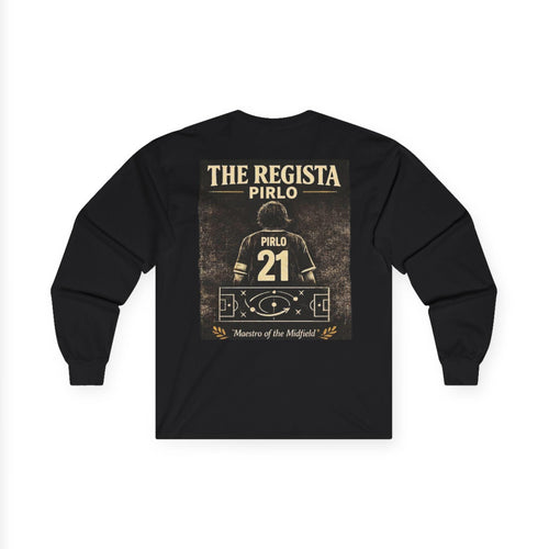 Andrea Pirlo 21 Jersey Back Print Long Sleeve Tee | Soccer Legend Fan Apparel