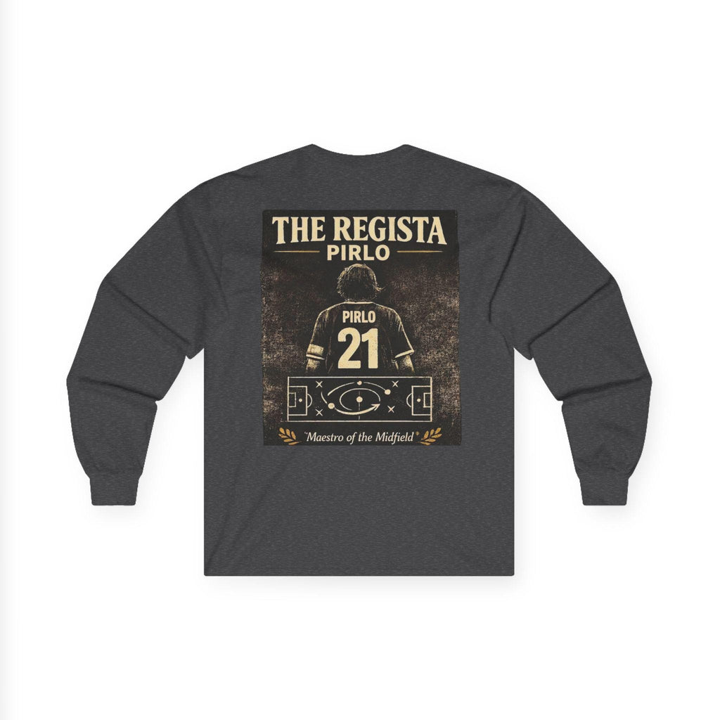 Andrea Pirlo 21 Jersey Back Print Long Sleeve Tee | Soccer Legend Fan Apparel