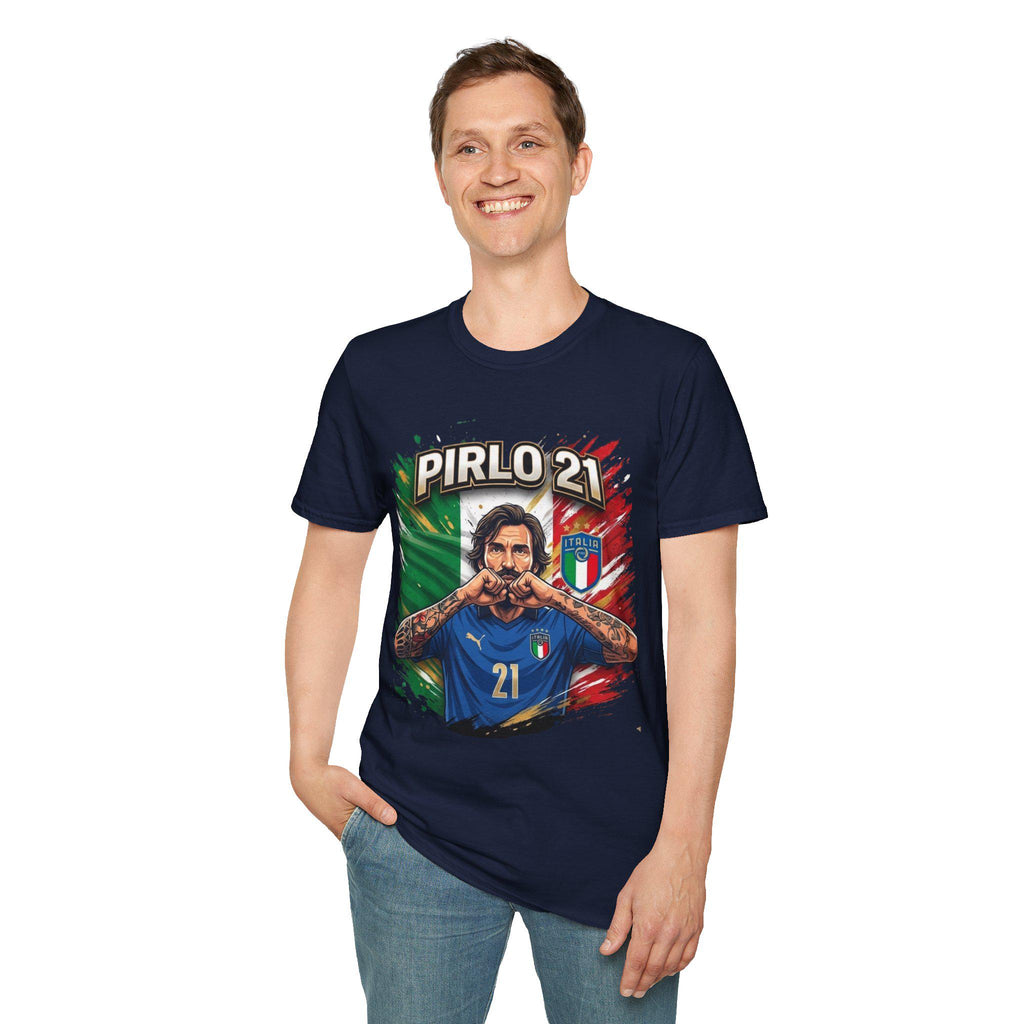 Pirlo 21 Italy Football T-Shirt | Italian Soccer Legend Graphic Tee