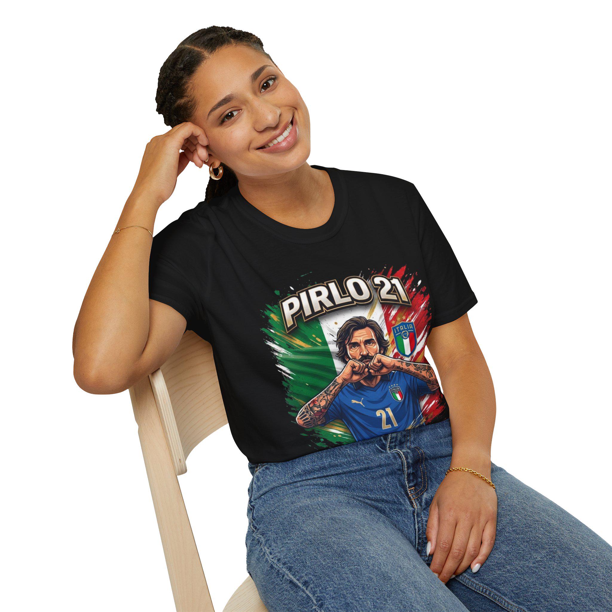 Pirlo 21 Italy Football T-Shirt | Italian Soccer Legend Graphic Tee