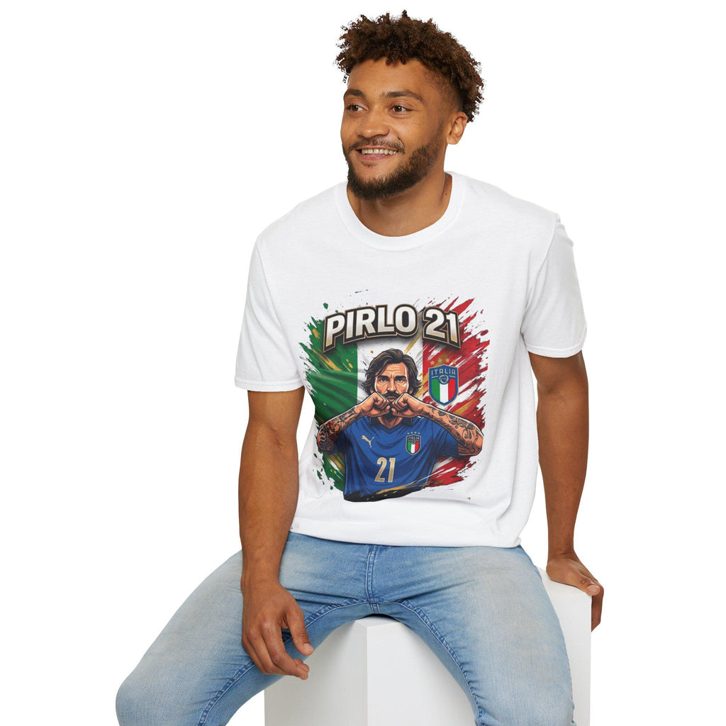 Pirlo 21 Italy Football T-Shirt | Italian Soccer Legend Graphic Tee