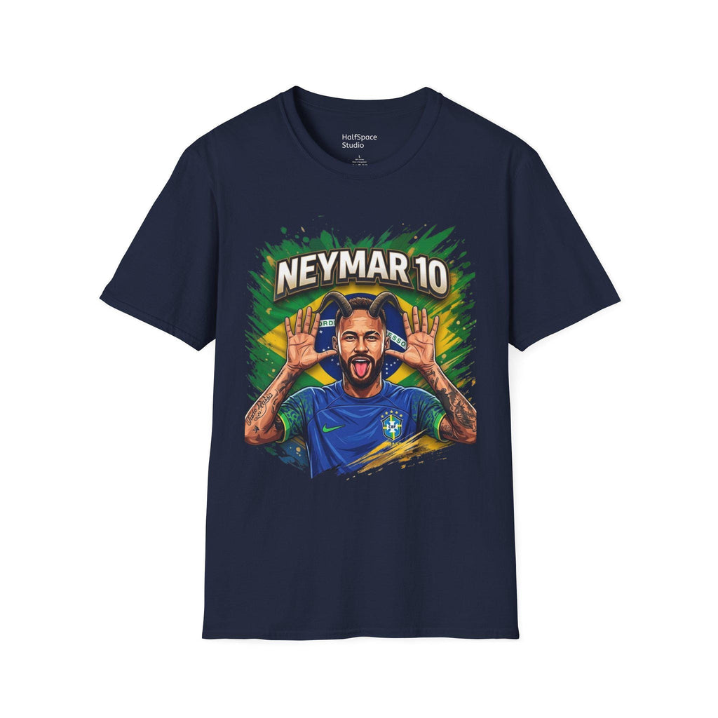Neymar 10 Graphic T-Shirt | Brazil Football Legend Soccer Tee