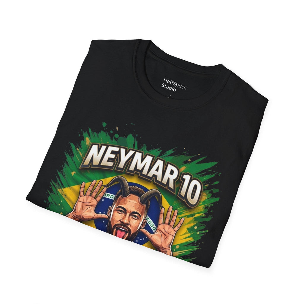 Neymar 10 Graphic T-Shirt | Brazil Football Legend Soccer Tee