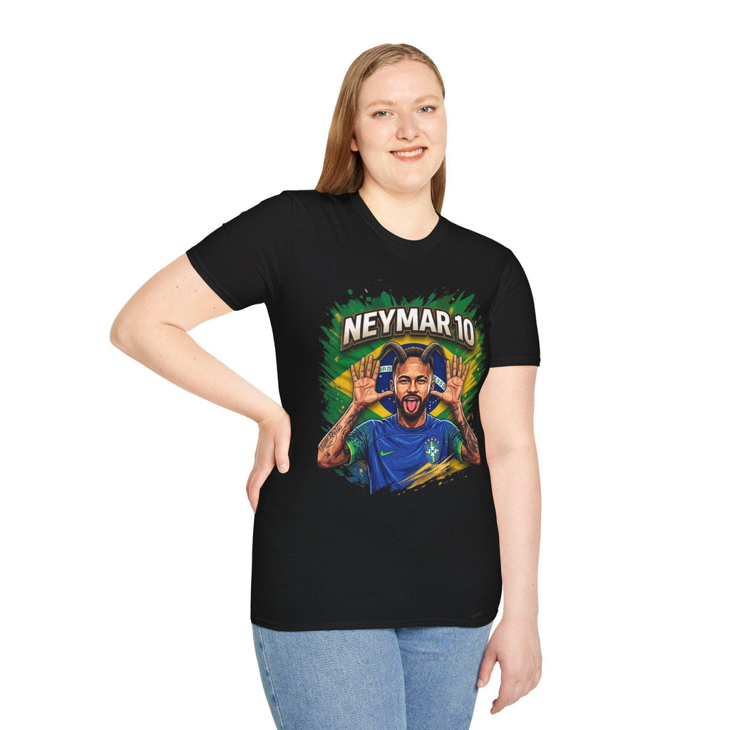Neymar 10 Graphic T-Shirt | Brazil Football Legend Soccer Tee