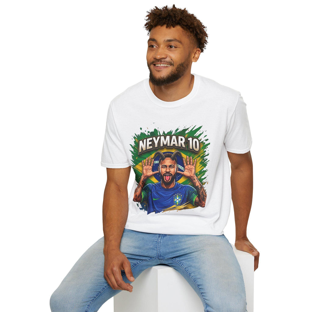 Neymar 10 Graphic T-Shirt | Brazil Football Legend Soccer Tee