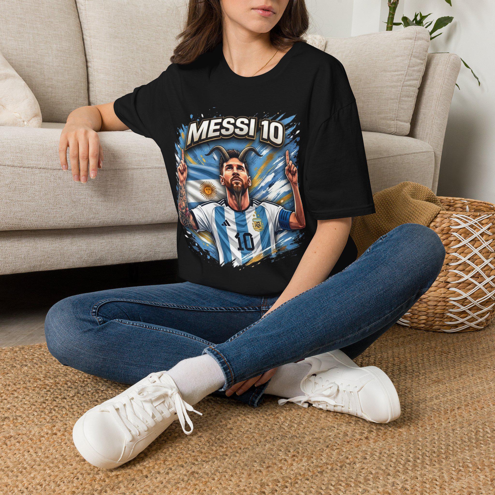 Messi 10 Portrait shirt | Soccer/Football Legend Lionel Messi Tee