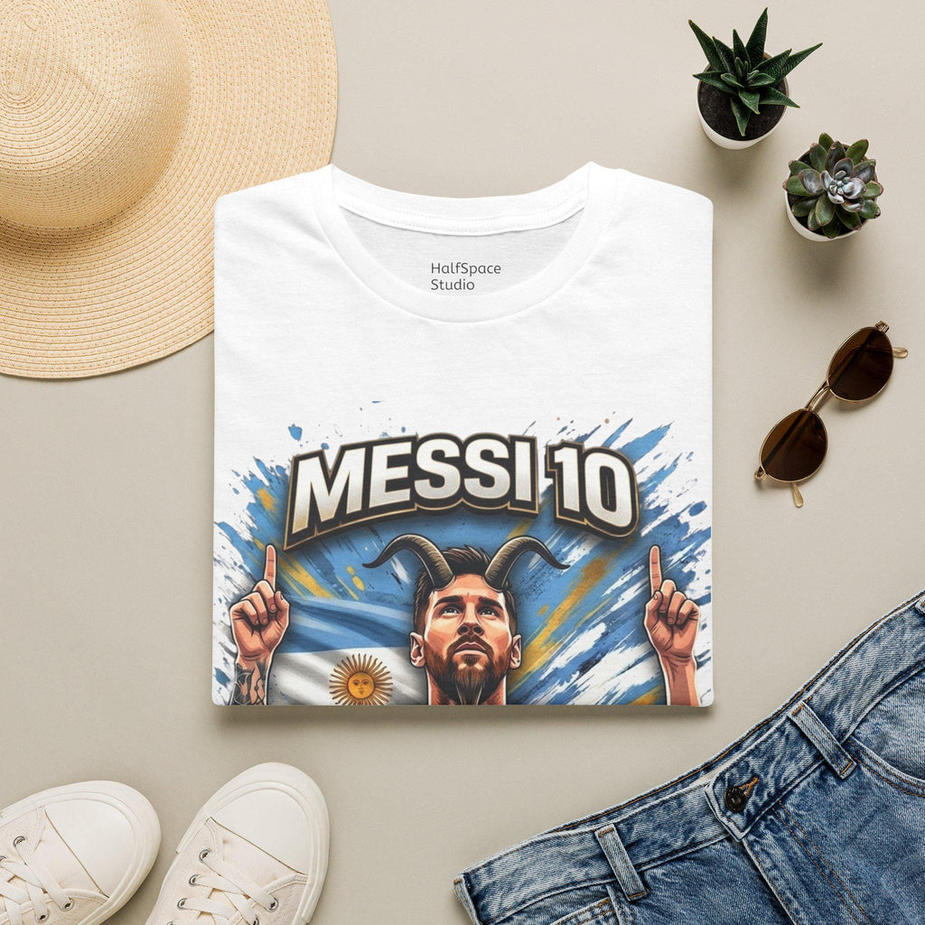 Messi 10 Portrait shirt | Soccer/Football Legend Lionel Messi Tee