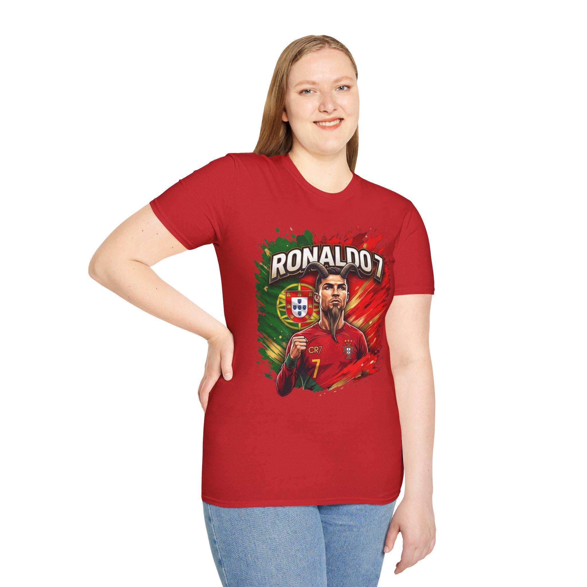 Ronaldo 7 Portrait T-Shirt | Portugal Soccer/Football Legend Tee