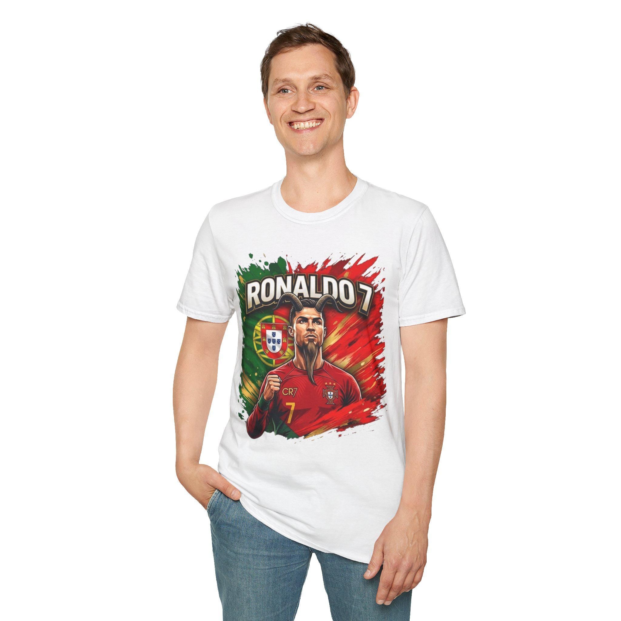 Ronaldo 7 Portrait T-Shirt | Portugal Soccer/Football Legend Tee