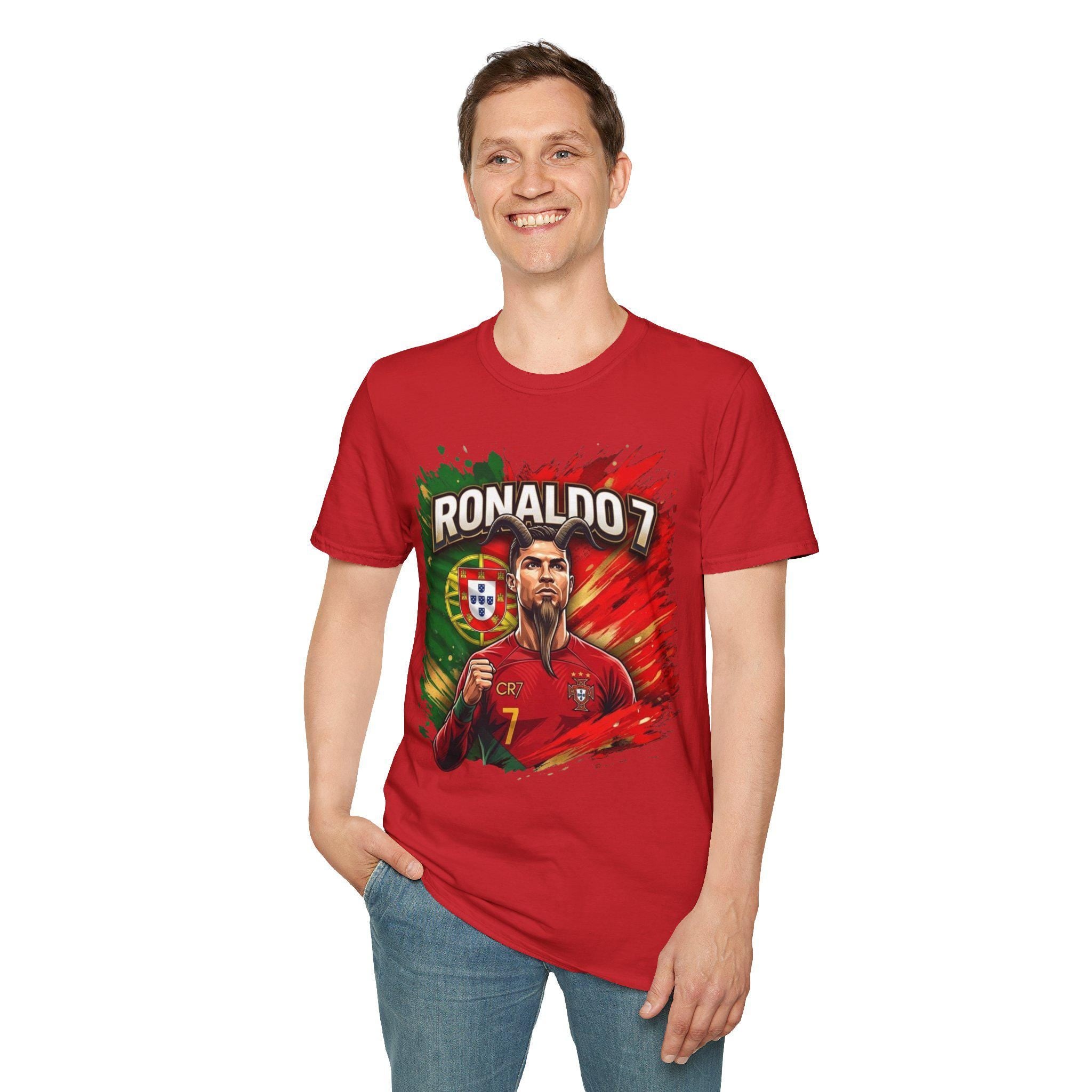 Ronaldo 7 Portrait T-Shirt | Portugal Soccer/Football Legend Tee