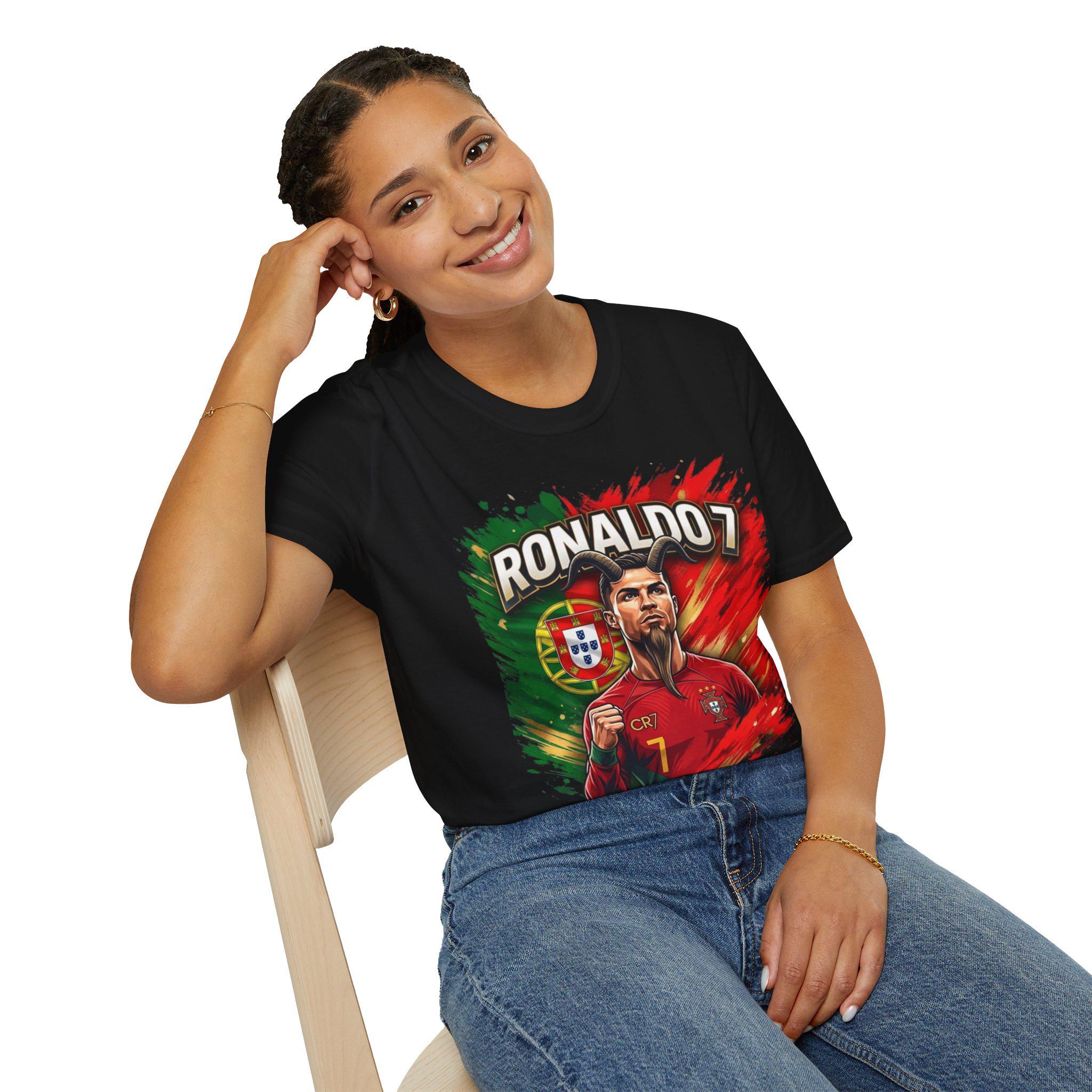 Ronaldo 7 Portrait T-Shirt | Portugal Soccer/Football Legend Tee