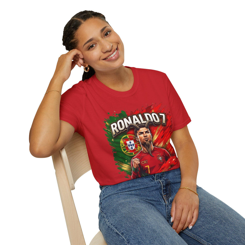 Ronaldo 7 Portrait T-Shirt | Portugal Soccer/Football Legend Tee