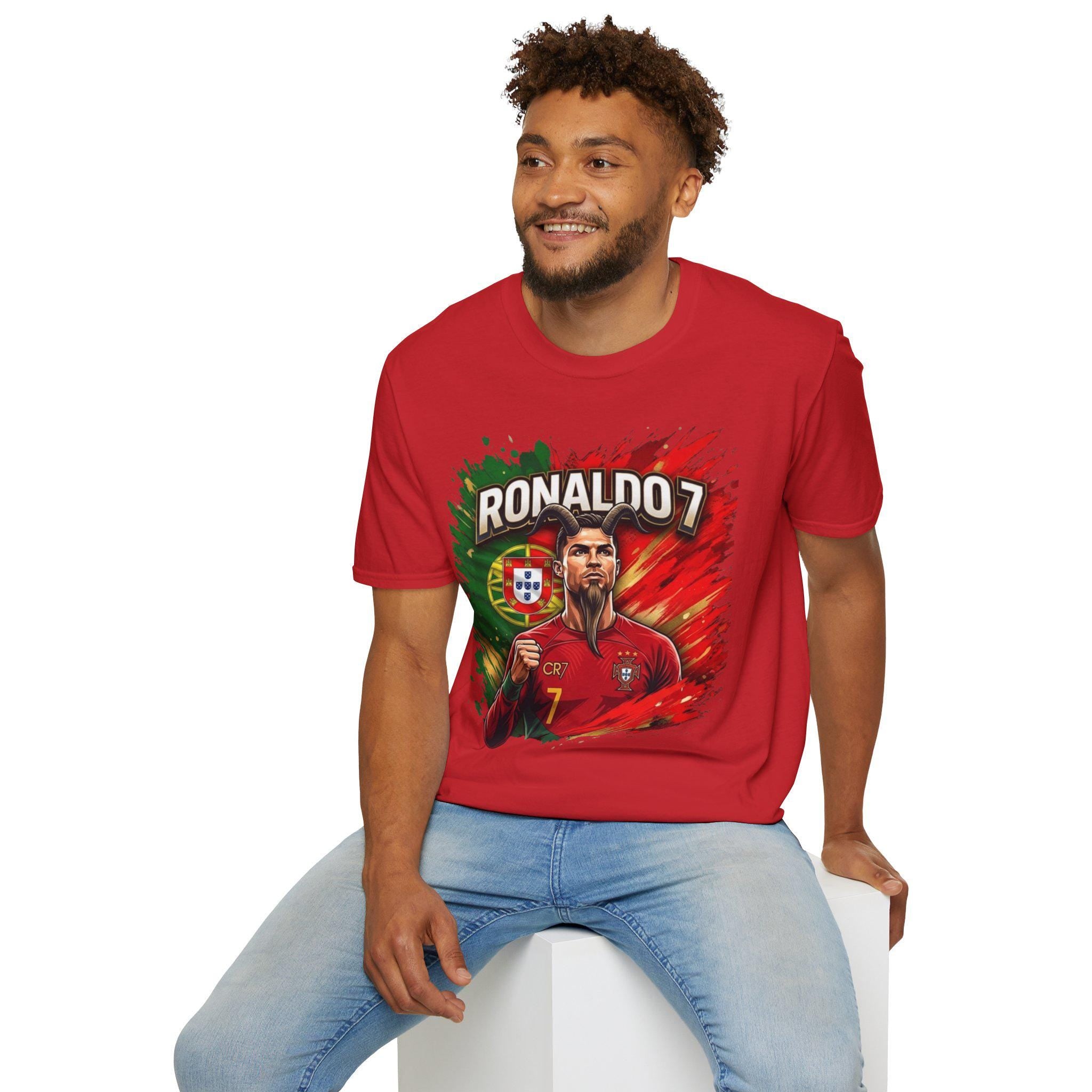 Ronaldo 7 Portrait T-Shirt | Portugal Soccer/Football Legend Tee
