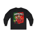 Cristiano Ronaldo 7 GOAT Portrait Long Sleeve Tee | Portugal Soccer Fan Apparel